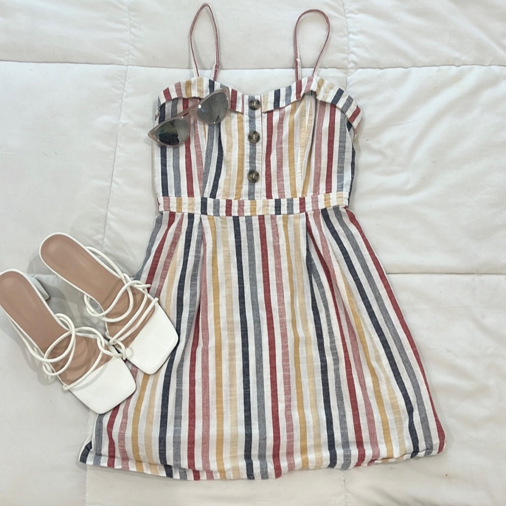 Striped dress, Small, Blu Pepper.